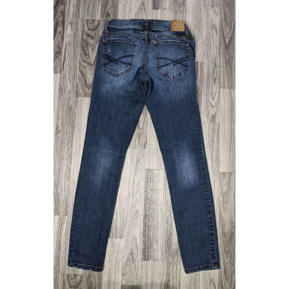 (3/$35) Aeropostale Size 4 Regular Distressed Skinny Denim Blue Jean Jeggings - Picture 2 of 11